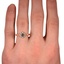 The Lora Ring, smalltop view on a hand