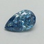 0.53 Ct. Fancy Vivid Blue Pear Lab Grown Diamond