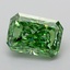 1.18 Ct. Fancy Vivid  Green Radiant Lab Grown Diamond