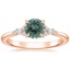 14K Rose Gold Nadia Diamond Ring, smalltop view