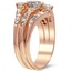 The Adalina Ring, smalltop view on a hand