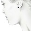 The Twana Earrings, smalltop view on a hand