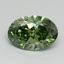 1.33 Ct. Fancy Vivid Green Oval Lab Grown Diamond