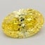 0.85 Ct. Fancy Vivid Yellow Oval Lab Grown Diamond