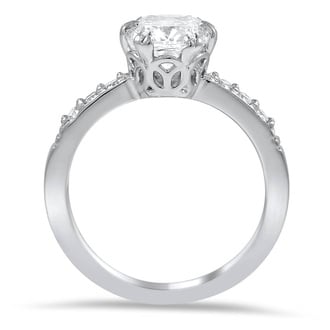 Custom Double Claw Prong Vintage-Inspired Diamond Ring
