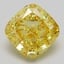 5.07 Ct. Fancy Intense  Yellow Cushion Lab Grown Diamond
