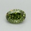 0.51 Ct. Fancy Vivid Green Oval Lab Grown Diamond