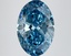 3.50 Ct. Fancy Vivid Blue Oval Lab Grown Diamond