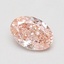 0.71 Ct. Fancy Vivid Pink Oval Lab Grown Diamond