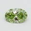 0.58 Ct. Fancy Vivid Green Oval Lab Grown Diamond