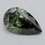 5.17 Ct. Fancy Vivid  Green Pear Lab Grown Diamond