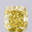3.45 Ct. Fancy Intense  Yellow Cushion Lab Grown Diamond