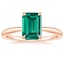 14K Rose Gold Freesia 2mm Solitaire Ring, smalltop view