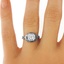 The Agnes Ring, smalltop view on a hand