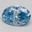 2.08 Ct. Fancy Vivid Blue Oval Lab Grown Diamond