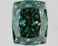 3.08 Ct. Fancy Vivid Green Cushion Lab Grown Diamond