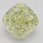 3.51 Ct. Fancy Light Yellow Cushion Diamond