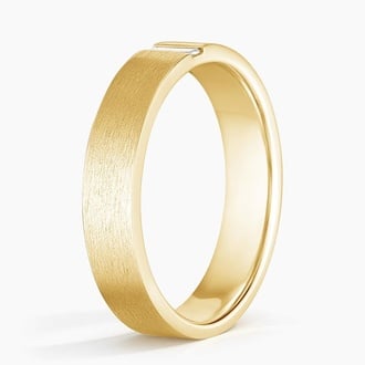 Apollo Diamond 4.5mm Wedding Ring in 18K Yellow Gold