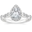 Platinum Tiara Halo Diamond Ring (1/4 ct. tw.), smalltop view