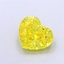 1.61 Ct. Fancy Vivid Yellow Heart Lab Grown Diamond