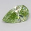 0.62 Ct. Fancy Vivid  Green Pear Lab Grown Diamond