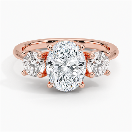 14K Rose Gold Luxe Selene Three Stone Diamond Ring (2/3 ct. tw.)