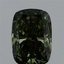 1.08 Ct. Fancy Vivid Green Cushion Lab Grown Diamond