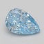 1.08 Ct. Fancy Vivid Blue Pear Lab Grown Diamond
