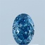 0.55 Ct. Fancy Vivid Blue Oval Lab Grown Diamond