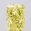 4.11 Ct. Fancy Vivid  Yellow Radiant Lab Grown Diamond