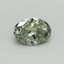0.34 Ct. Fancy Vivid Green Oval Lab Grown Diamond