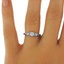 The Arwyn Ring, smalltop view on a hand