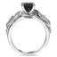 Solitaire Leaf Ring, smallside view