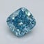 2.51 Ct. Fancy Vivid Blue Cushion Lab Grown Diamond