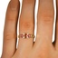 The Loring Ring, smallzoomed in top view on a hand