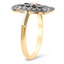 The Naida Ring, smalltop view on a hand