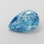 3.51 Ct. Fancy Vivid Blue Pear Lab Grown Diamond