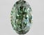3.82 Ct. Fancy Vivid Green Oval Lab Grown Diamond