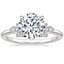18K White Gold Fiore Diamond Ring, smalltop view