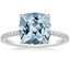 18K White Gold Viviana Three-Quarter Coverage Diamond Ring, smalltop view