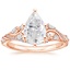 14K Rose Gold Begonia Vine Diamond Ring (1/2 ct. tw.), smalltop view