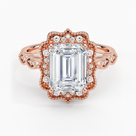Vintage Halo Engagement Ring - Cadenza
