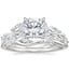 Platinum Secret Garden Diamond Ring (1/2 ct. tw.) with Winding Willow Diamond Ring (1/8 ct. tw.)