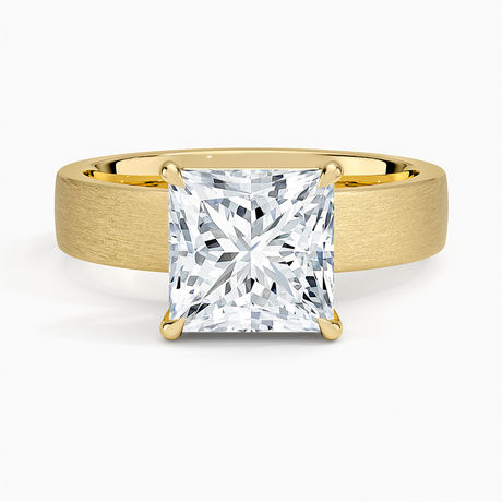 Peyton 4mm Satin Finish Solitaire Ring