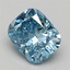 1.27 Ct. Fancy Vivid Blue Cushion Lab Grown Diamond