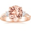 14K Rose Gold Petite Twisted Vine Three Stone Diamond Ring (2/5 ct. tw.), smalltop view