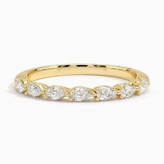 Tacori Sculpted Crescent Pear Diamond Ring (1/3 ct. tw.) in 18K Yellow Gold
