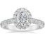 18K White Gold Sienna Halo Three-Quarter Coverage Diamond Ring (3/4 ct. tw.), smalltop view