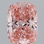 1.52 Ct. Fancy Vivid  Pink Cushion Lab Grown Diamond