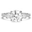 Custom Three Stone Pave Diamond Ring